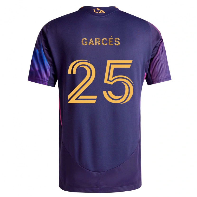 Danxen Barn Carlos Garcés #25 Dyp Lilla Gul Bortetrøye Drakt Trøye 2026/27 Skjorter T-Skjorte