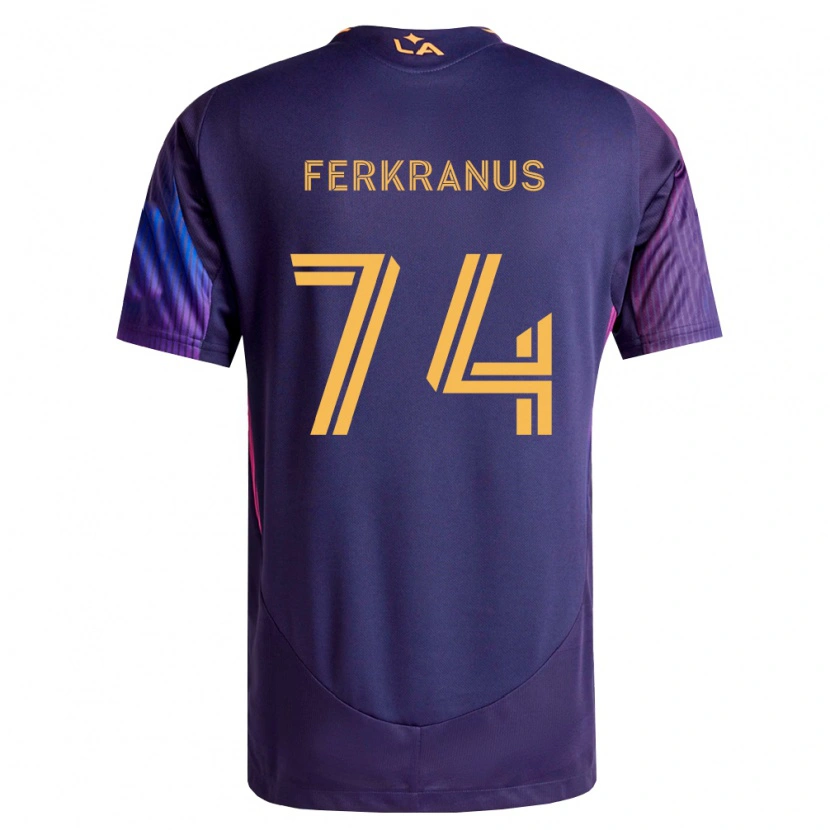 Danxen Barn Marcus Ferkranus #74 Dyp Lilla Gul Bortetrøye Drakt Trøye 2026/27 Skjorter T-Skjorte
