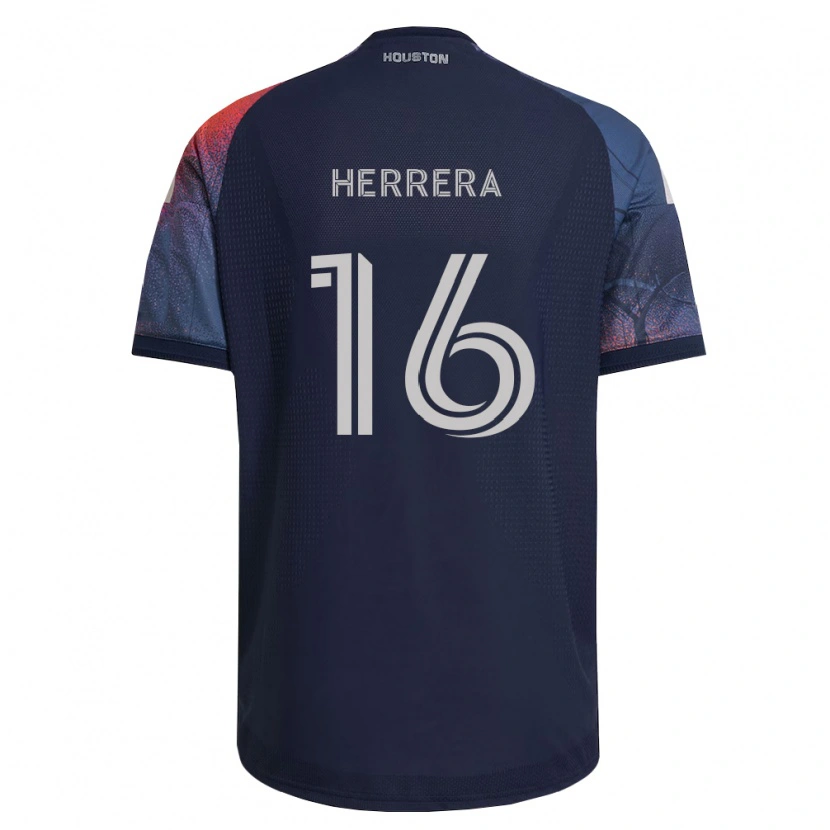 Danxen Barn Héctor Herrera #16 Dyp Blå Hvit Oransje Bortetrøye Drakt Trøye 2026/27 Skjorter T-Skjorte