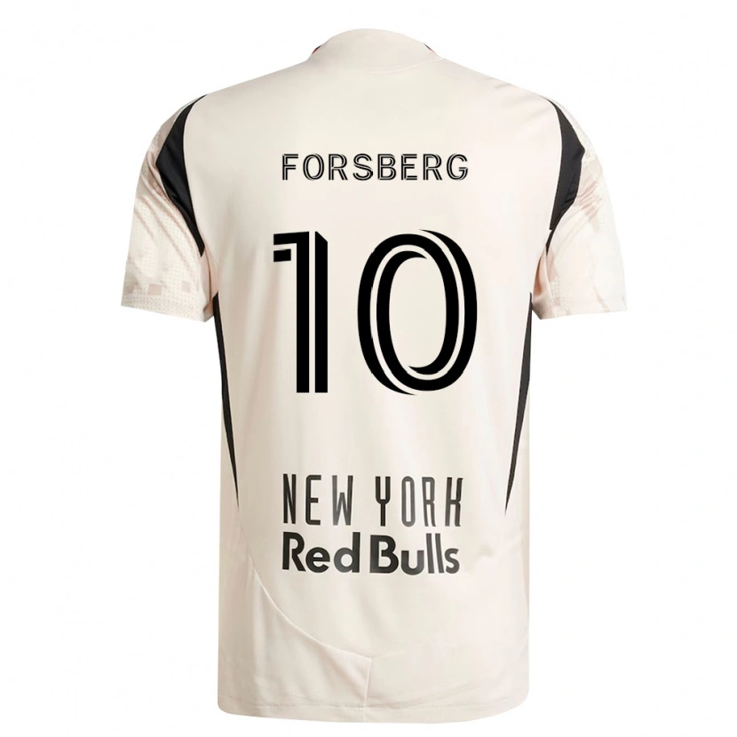 Danxen Barn Emil Forsberg #10 Off-White Rød Svart Bortetrøye Drakt Trøye 2026/27 Skjorter T-Skjorte