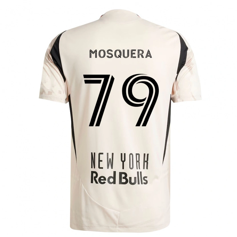 Danxen Barn Rafael Mosquera #79 Off-White Rød Svart Bortetrøye Drakt Trøye 2026/27 Skjorter T-Skjorte
