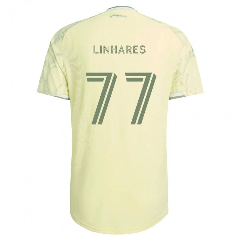 Danxen Barn Kyle Linhares #77 Beige Hvit Bortetrøye Drakt Trøye 2026/27 Skjorter T-Skjorte