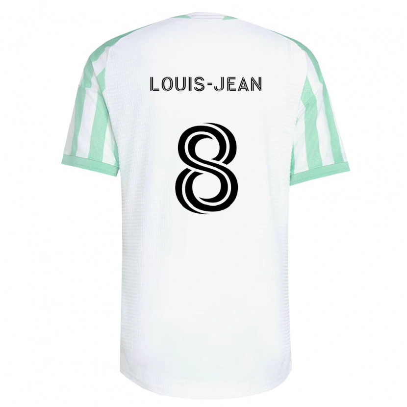 Danxen Barn Steeve Louis-Jean #8 Lysegrønn Svart Hvit Bortetrøye Drakt Trøye 2026/27 Skjorter T-Skjorte