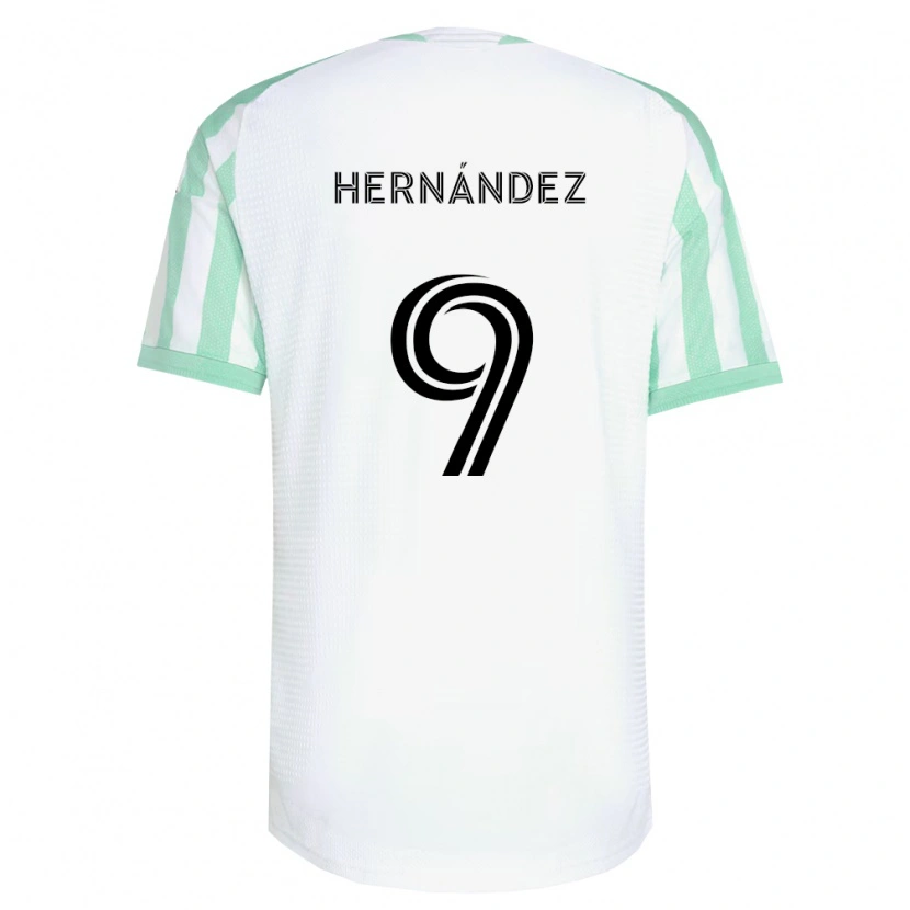 Danxen Barn Lucas Hernández #9 Lysegrønn Svart Hvit Bortetrøye Drakt Trøye 2026/27 Skjorter T-Skjorte