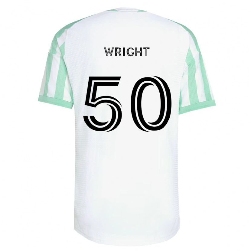 Danxen Barn Daniel Wright #50 Lysegrønn Svart Hvit Bortetrøye Drakt Trøye 2026/27 Skjorter T-Skjorte