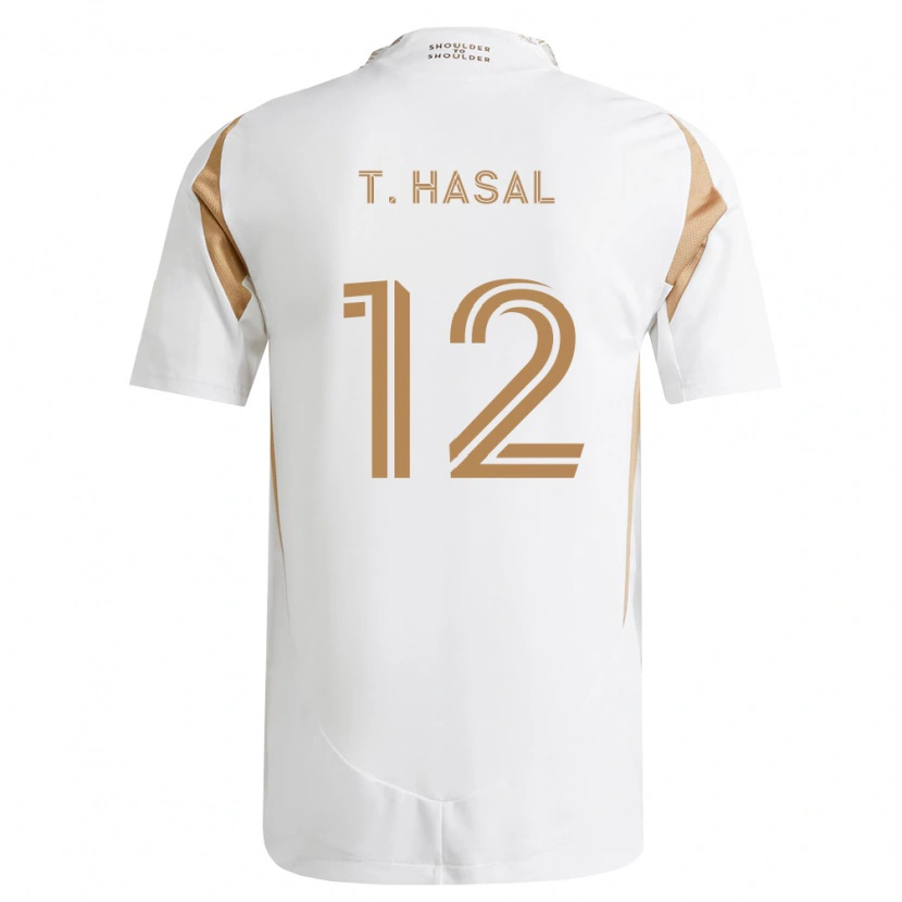Danxen Barn Thomas Hasal #12 Hvit Brun Bortetrøye Drakt Trøye 2026/27 Skjorter T-Skjorte