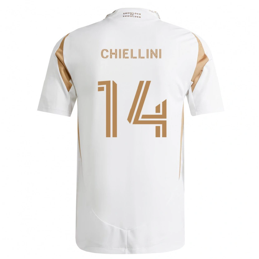Danxen Barn Giorgio Chiellini #14 Hvit Brun Bortetrøye Drakt Trøye 2026/27 Skjorter T-Skjorte