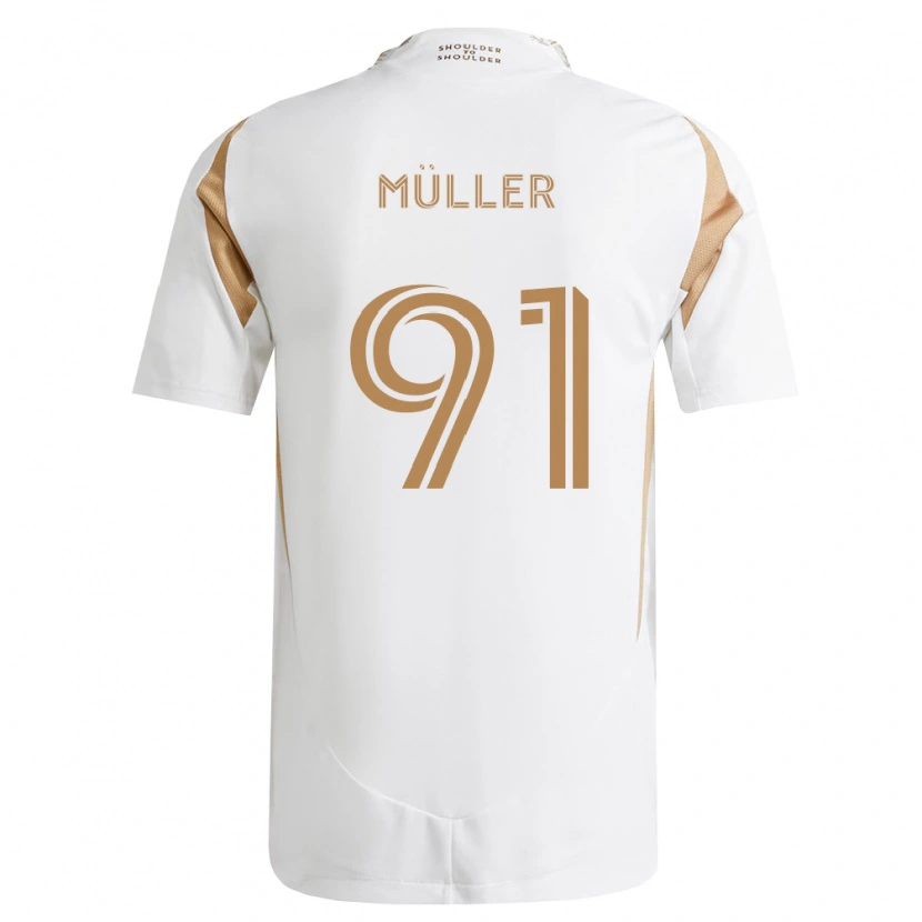 Danxen Barn Luis Müller #91 Hvit Brun Bortetrøye Drakt Trøye 2026/27 Skjorter T-Skjorte