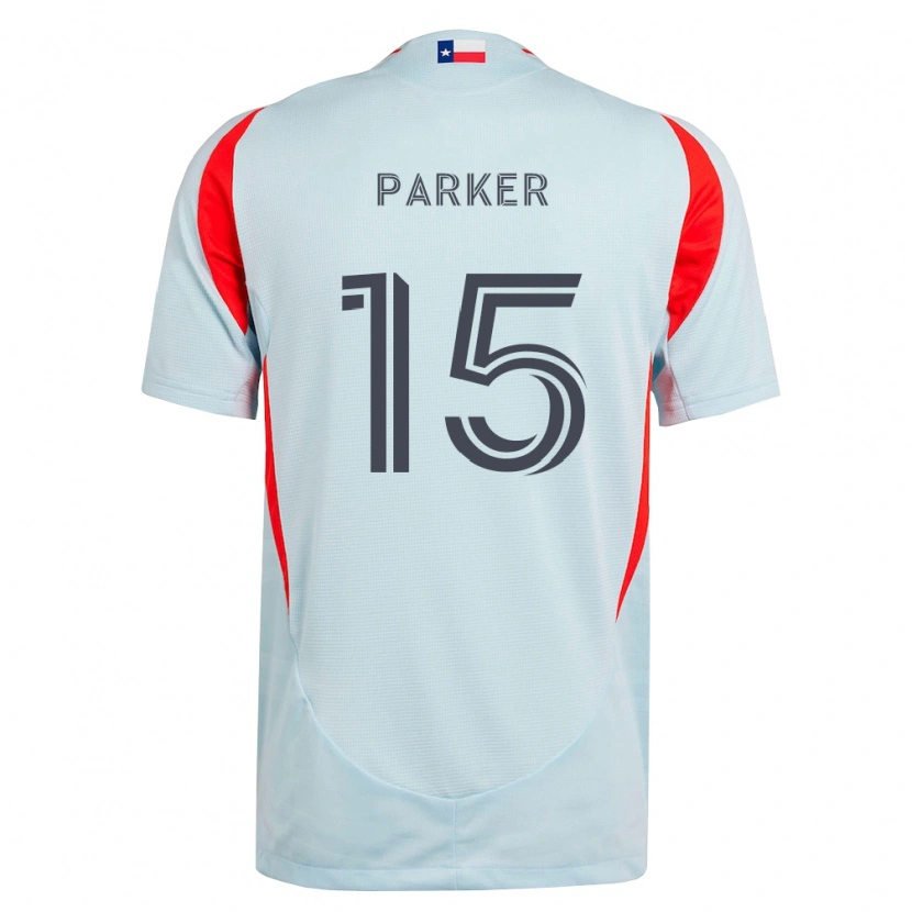 Danxen Barn Isaiah Parker #15 Mørk Grå Hvit Rød Bortetrøye Drakt Trøye 2026/27 Skjorter T-Skjorte