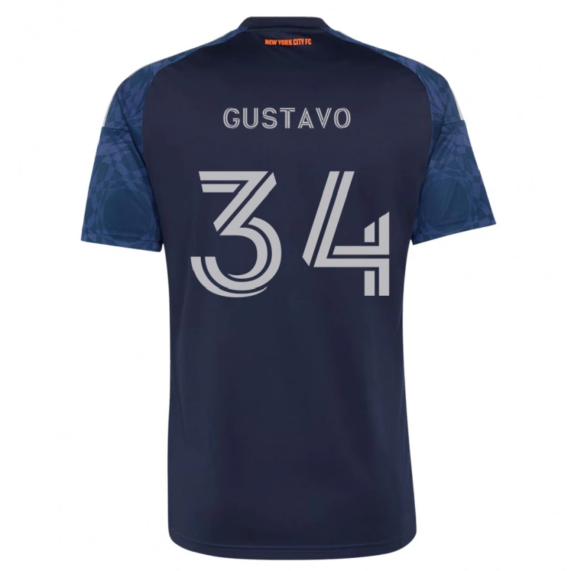 Danxen Barn Raul Gustavo #34 Dyp Blå Hvit Bortetrøye Drakt Trøye 2026/27 Skjorter T-Skjorte