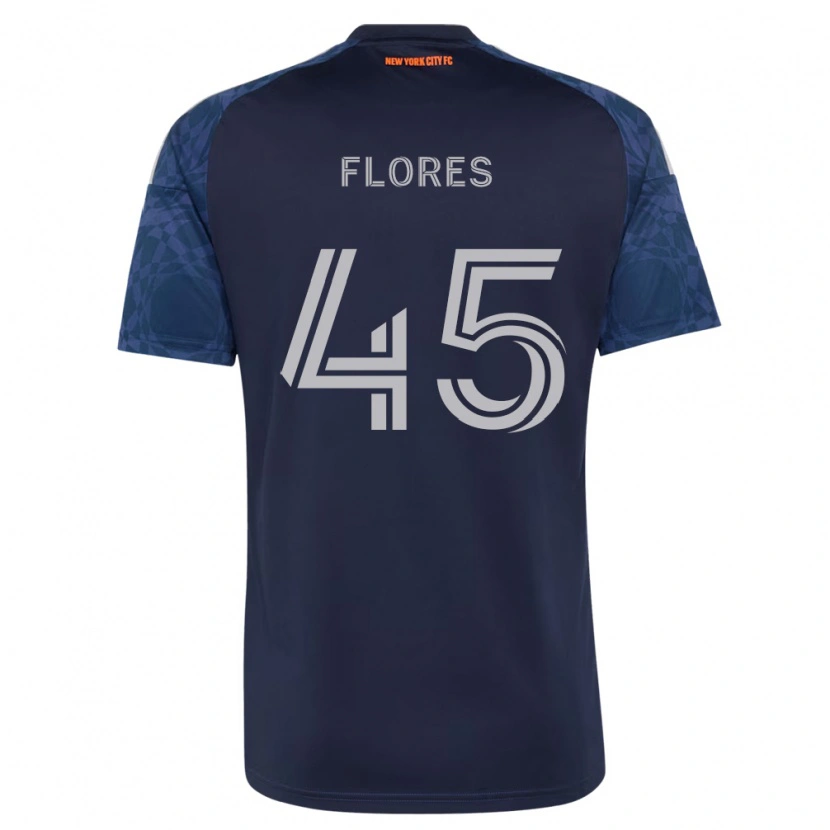 Danxen Barn Brian Flores #45 Dyp Blå Hvit Bortetrøye Drakt Trøye 2026/27 Skjorter T-Skjorte