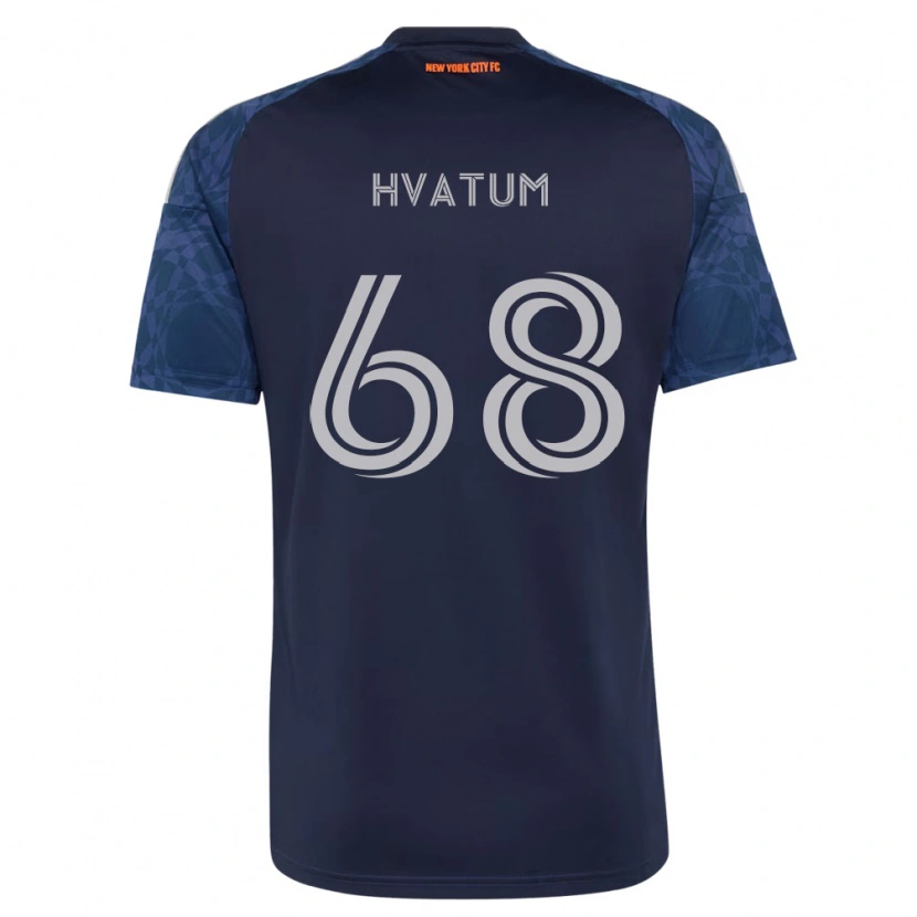 Danxen Barn Henrik Hvatum #68 Dyp Blå Hvit Bortetrøye Drakt Trøye 2026/27 Skjorter T-Skjorte