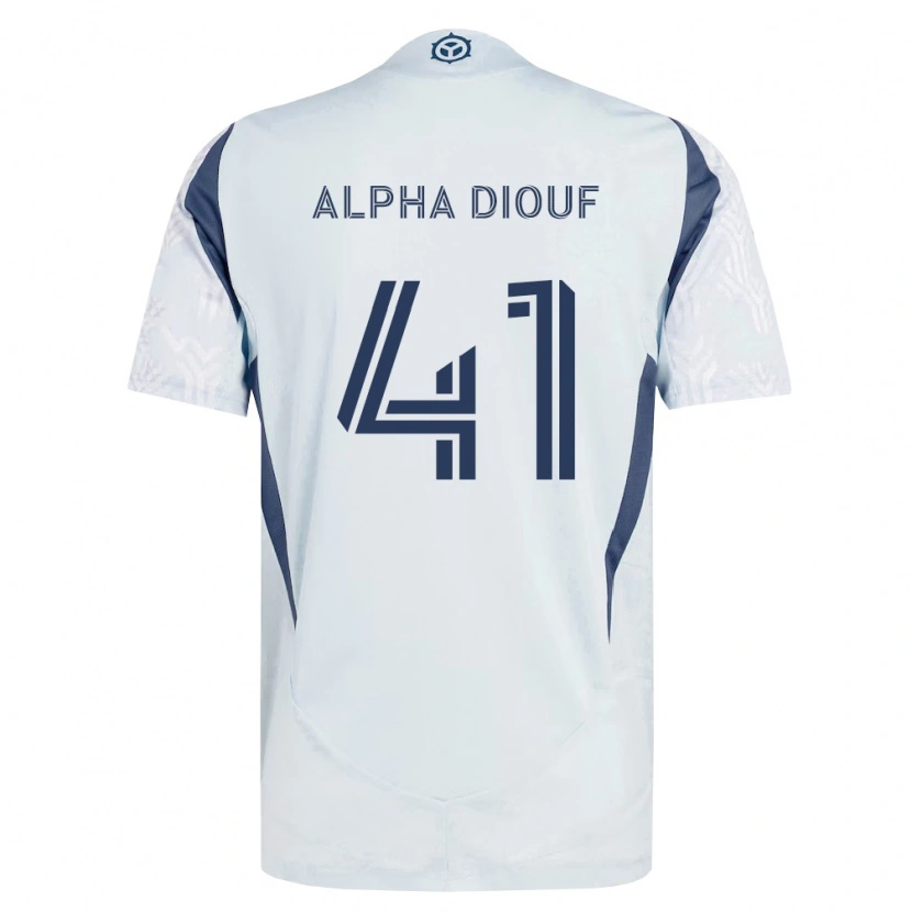 Danxen Barn Jean Alpha Diouf #41 Blå Grå Hvit Bortetrøye Drakt Trøye 2026/27 Skjorter T-Skjorte