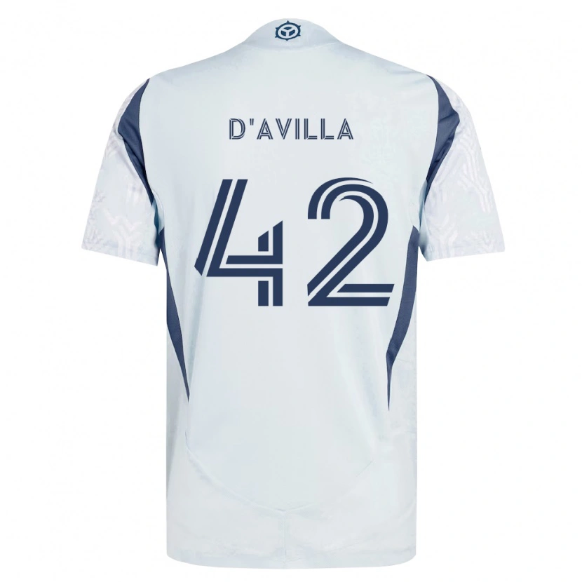 Danxen Barn Djé D'avilla #42 Blå Grå Hvit Bortetrøye Drakt Trøye 2026/27 Skjorter T-Skjorte