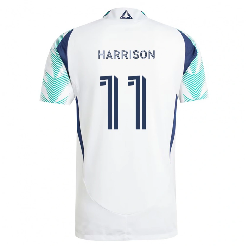 Danxen Barn Jack Harrison #11 Hvit Marineblå Lysegrønn Bortetrøye Drakt Trøye 2026/27 Skjorter T-Skjorte