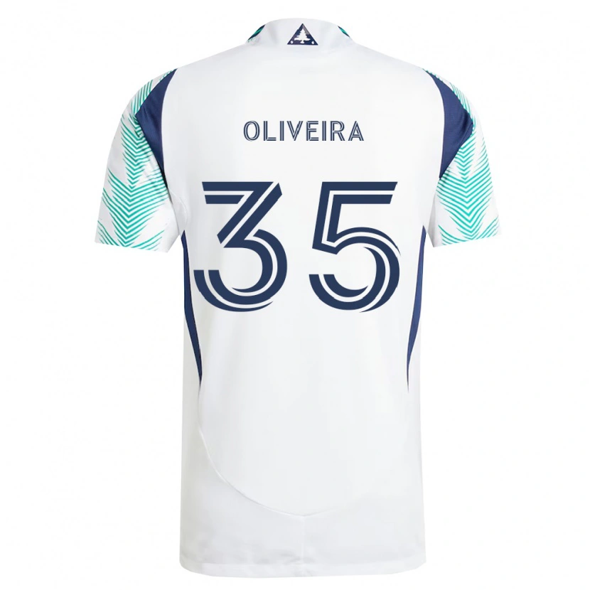 Danxen Barn Cristiano Oliveira #35 Hvit Marineblå Lysegrønn Bortetrøye Drakt Trøye 2026/27 Skjorter T-Skjorte