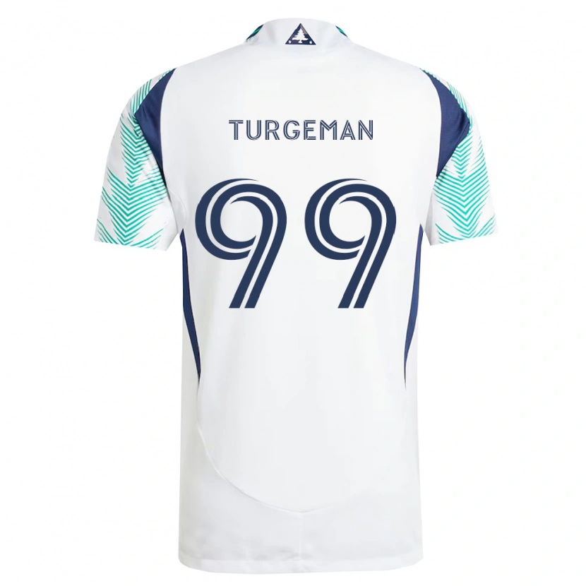 Danxen Barn Dor Turgeman #99 Hvit Marineblå Lysegrønn Bortetrøye Drakt Trøye 2026/27 Skjorter T-Skjorte