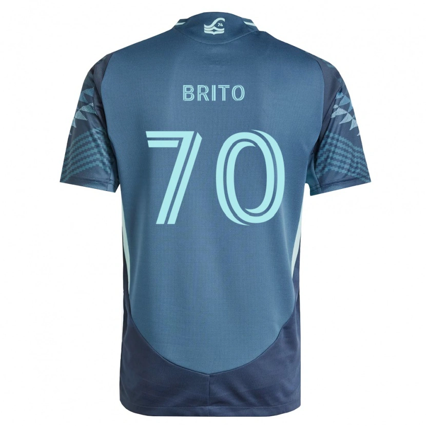 Danxen Barn Kelvin-Luis Brito #70 Marineblå Grønn Bortetrøye Drakt Trøye 2026/27 Skjorter T-Skjorte