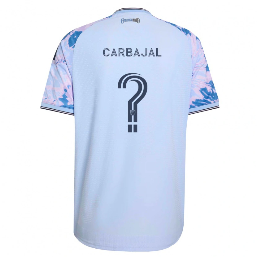 Danxen Barn Sebastian Carbajal #0 Kongelig Blå Hvit Svart Bortetrøye Drakt Trøye 2026/27 Skjorter T-Skjorte