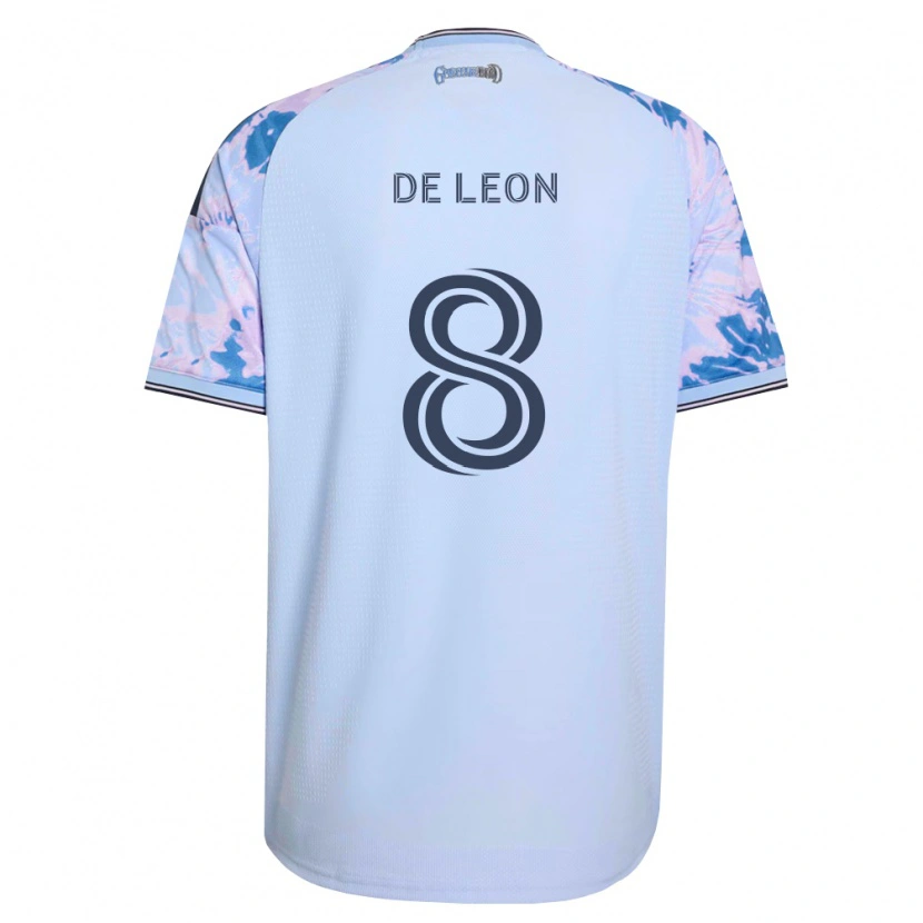 Danxen Barn Brandon De Leon #8 Kongelig Blå Hvit Svart Bortetrøye Drakt Trøye 2026/27 Skjorter T-Skjorte