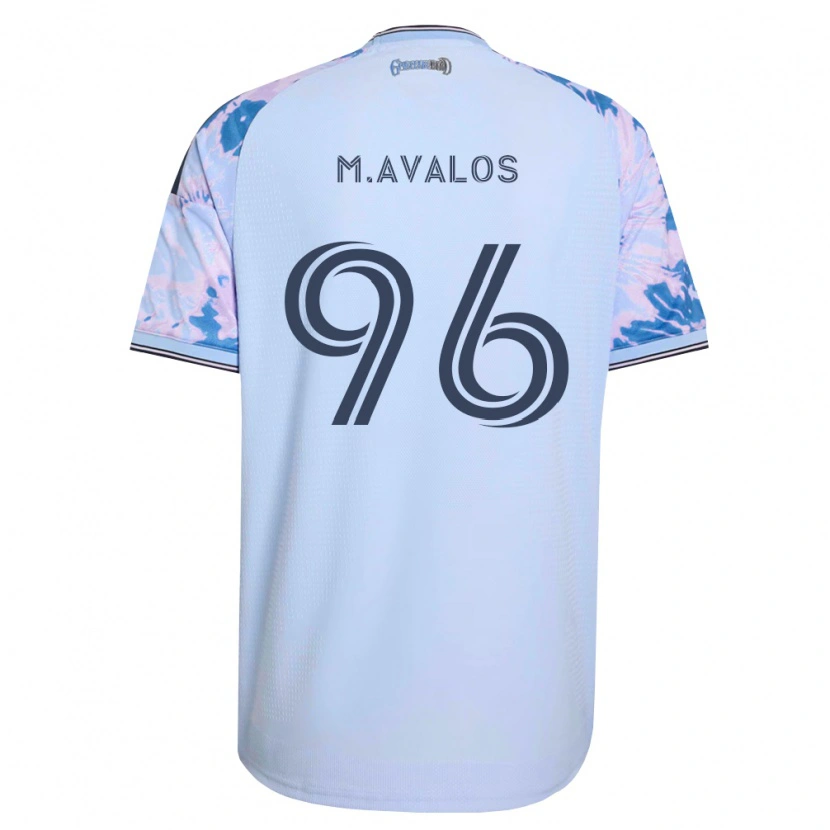 Danxen Barn Marcelo Ávalos #96 Kongelig Blå Hvit Svart Bortetrøye Drakt Trøye 2026/27 Skjorter T-Skjorte