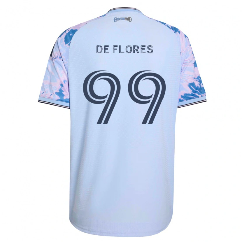 Danxen Barn Shane De Flores #99 Kongelig Blå Hvit Svart Bortetrøye Drakt Trøye 2026/27 Skjorter T-Skjorte