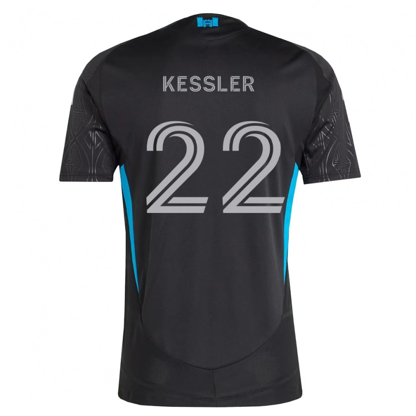 Danxen Barn Henry Kessler #22 Svart Hvit Himmelblå Bortetrøye Drakt Trøye 2026/27 Skjorter T-Skjorte
