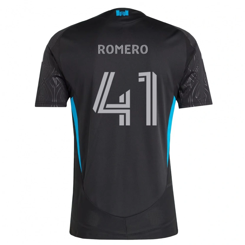 Danxen Barn Brian Romero #41 Svart Hvit Himmelblå Bortetrøye Drakt Trøye 2026/27 Skjorter T-Skjorte