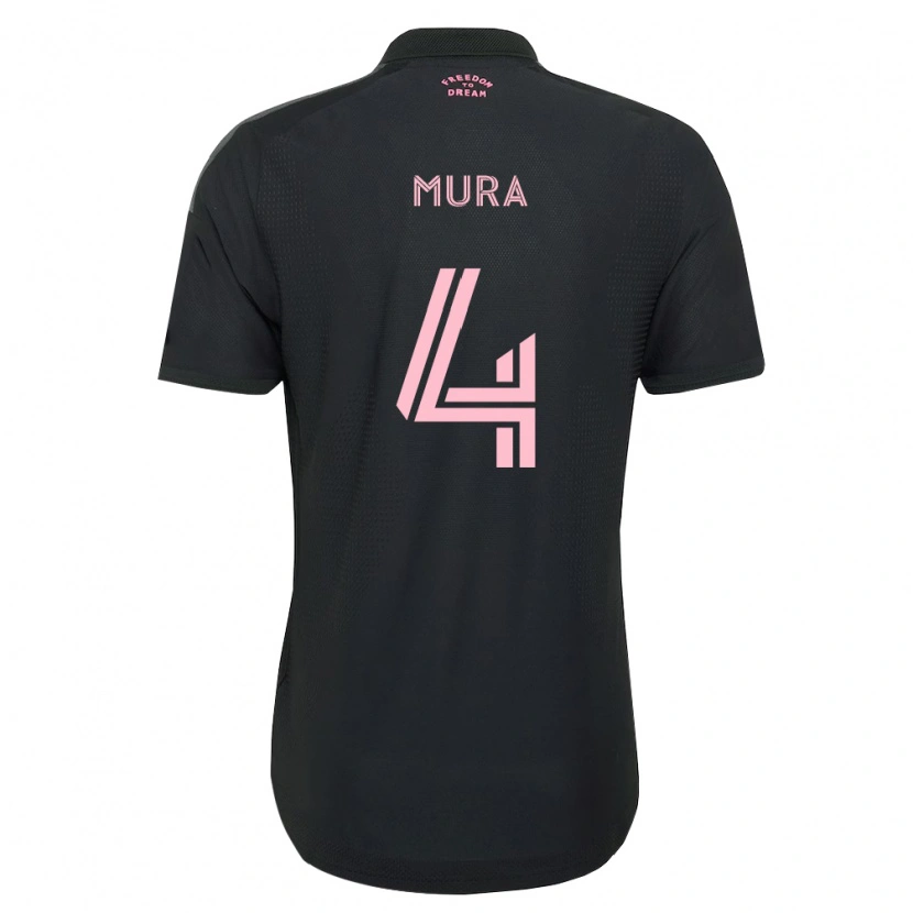 Danxen Barn Facundo Mura #4 Rosa Svart Hvit Bortetrøye Drakt Trøye 2026/27 Skjorter T-Skjorte
