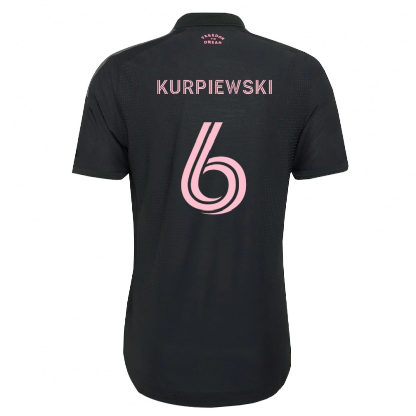 Danxen Barn Ethan Kurpiewski #6 Rosa Svart Hvit Bortetrøye Drakt Trøye 2026/27 Skjorter T-Skjorte