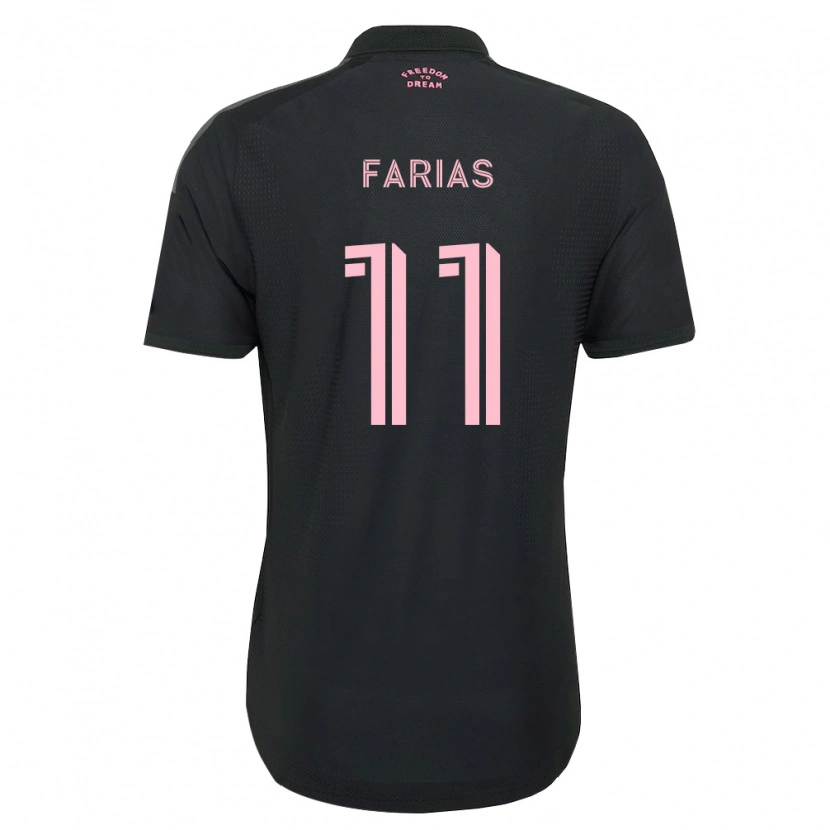 Danxen Barn Facundo Farías #11 Rosa Svart Hvit Bortetrøye Drakt Trøye 2026/27 Skjorter T-Skjorte