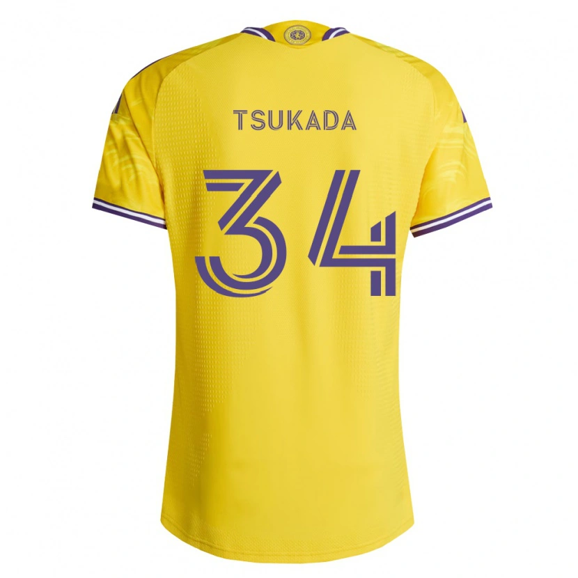 Danxen Barn Yutaro Tsukada #34 Gul Lilla Bortetrøye Drakt Trøye 2026/27 Skjorter T-Skjorte