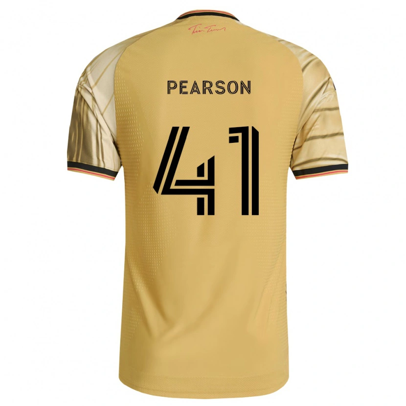 Danxen Barn Christopher Pearson #41 Brun Gul Svart Bortetrøye Drakt Trøye 2026/27 Skjorter T-Skjorte