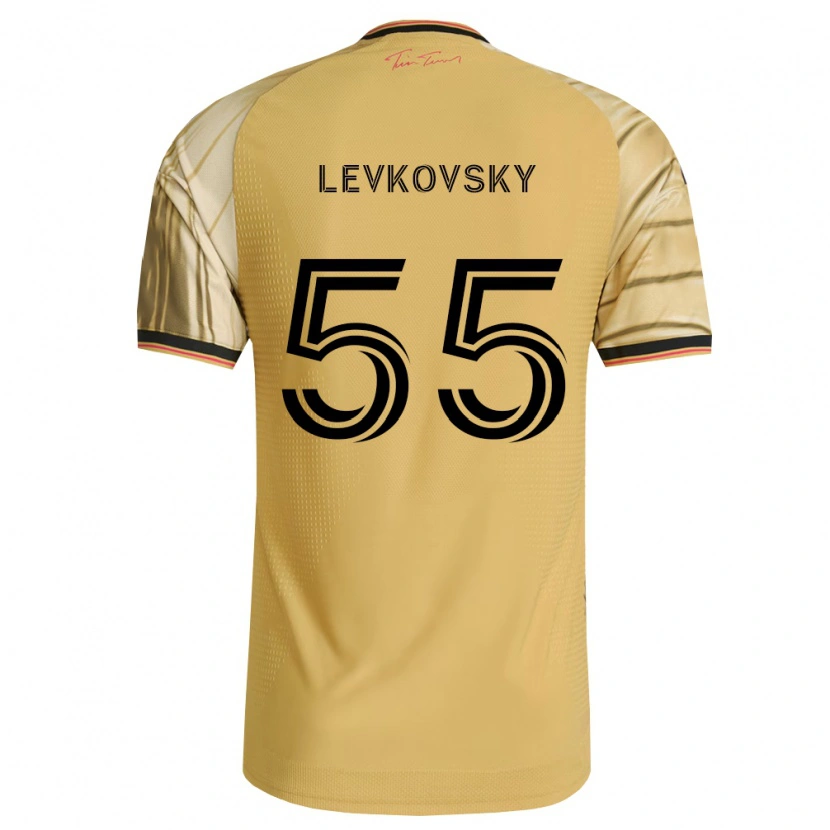 Danxen Barn Miroslav Levkovsky #55 Brun Gul Svart Bortetrøye Drakt Trøye 2026/27 Skjorter T-Skjorte