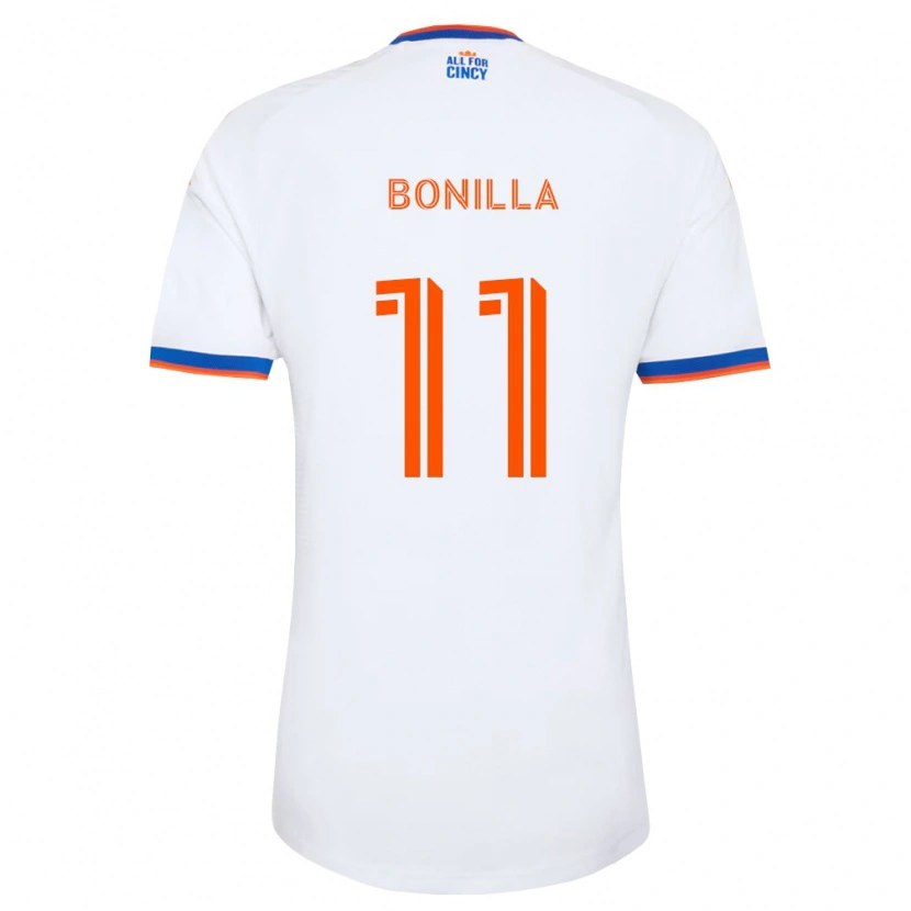 Danxen Barn Jarell Bonilla #11 Hvit Marineblå Oransje Bortetrøye Drakt Trøye 2026/27 Skjorter T-Skjorte