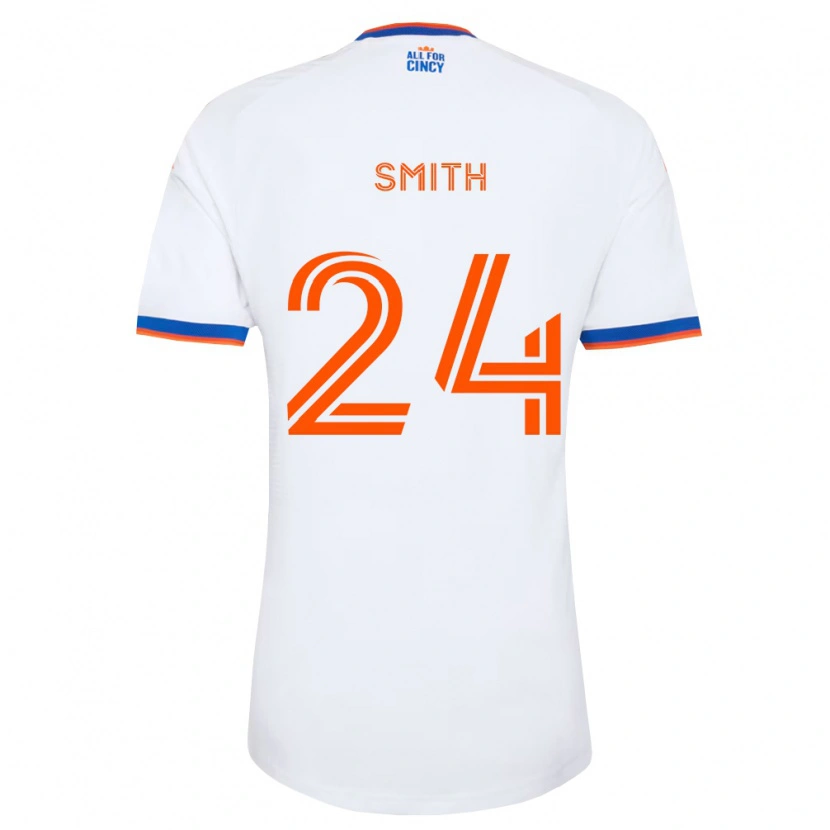 Danxen Barn Kyle Smith #24 Hvit Marineblå Oransje Bortetrøye Drakt Trøye 2026/27 Skjorter T-Skjorte