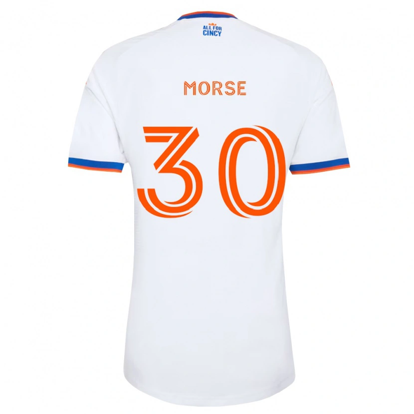 Danxen Barn Hunter Morse #30 Hvit Marineblå Oransje Bortetrøye Drakt Trøye 2026/27 Skjorter T-Skjorte
