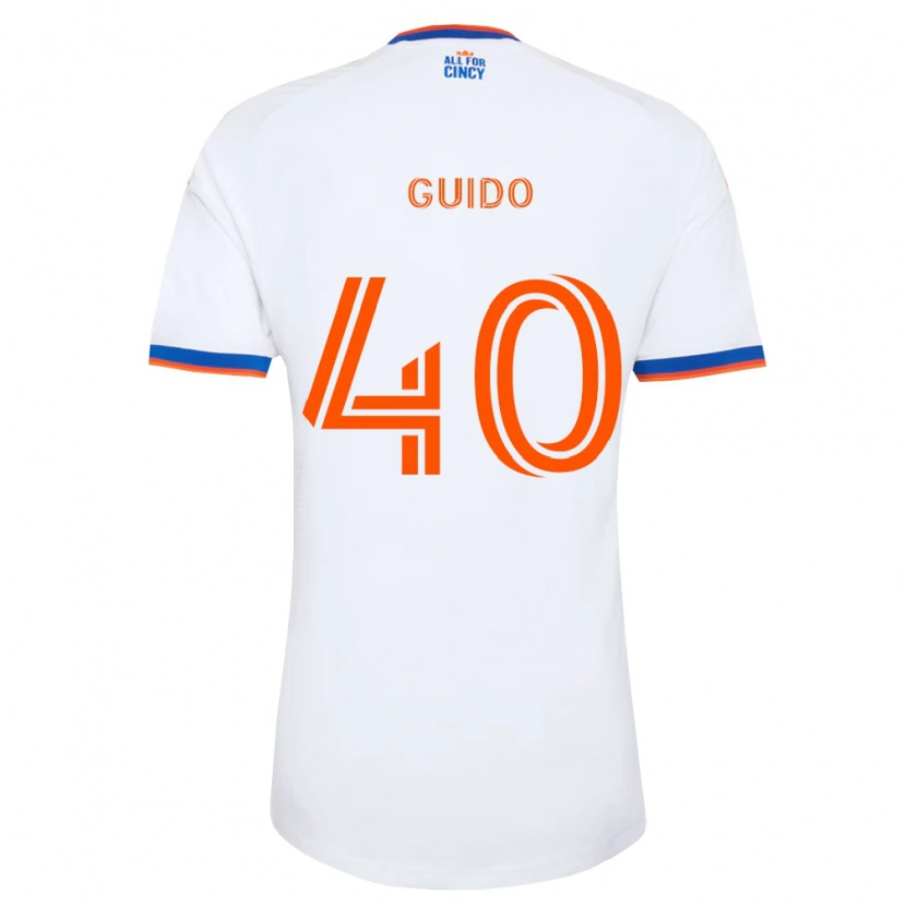 Danxen Barn Alejandro Guido #40 Hvit Marineblå Oransje Bortetrøye Drakt Trøye 2026/27 Skjorter T-Skjorte