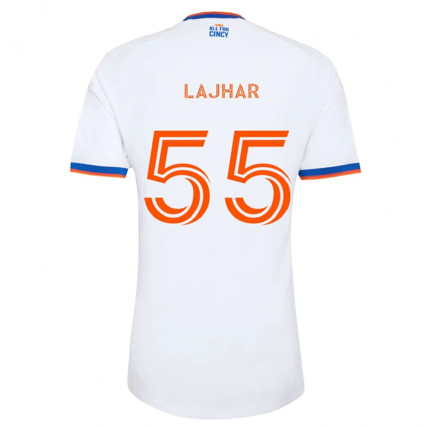 Danxen Barn Ayoub Lajhar #55 Hvit Marineblå Oransje Bortetrøye Drakt Trøye 2026/27 Skjorter T-Skjorte