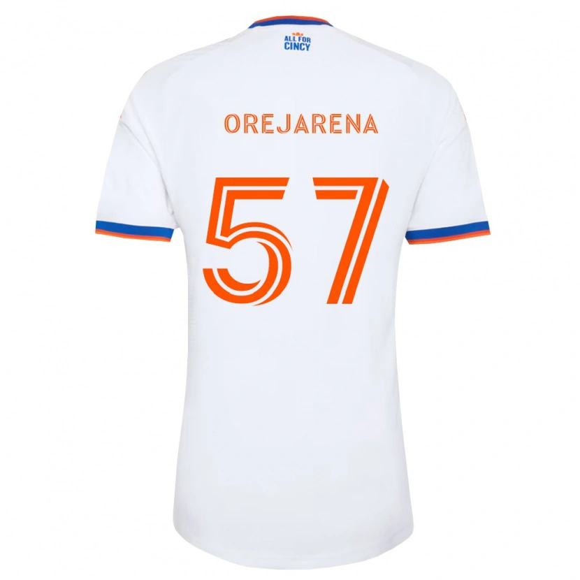 Danxen Barn Leo Orejarena #57 Hvit Marineblå Oransje Bortetrøye Drakt Trøye 2026/27 Skjorter T-Skjorte
