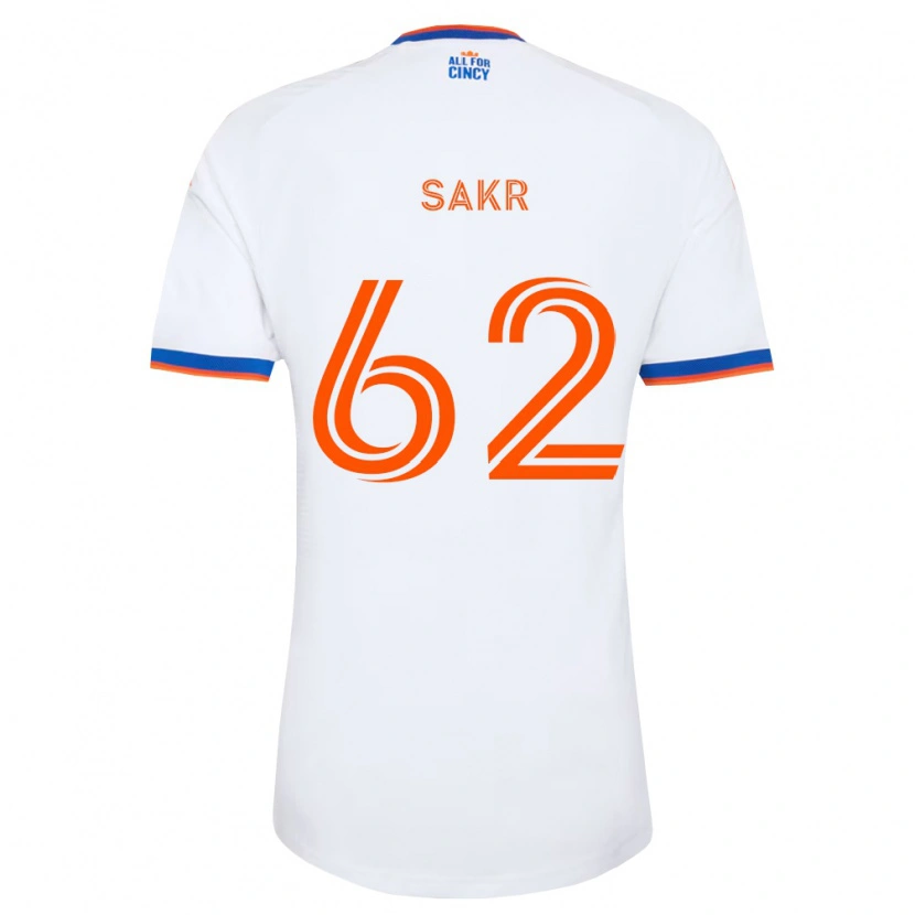 Danxen Barn Ali Sakr #62 Hvit Marineblå Oransje Bortetrøye Drakt Trøye 2026/27 Skjorter T-Skjorte