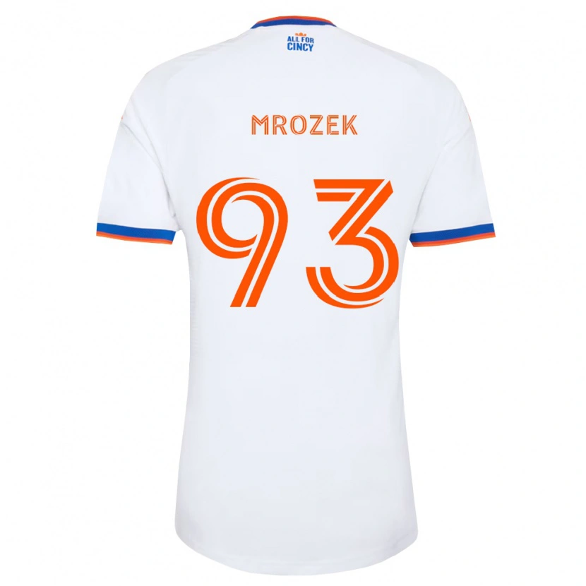 Danxen Barn Fabian Mrozek #93 Hvit Marineblå Oransje Bortetrøye Drakt Trøye 2026/27 Skjorter T-Skjorte