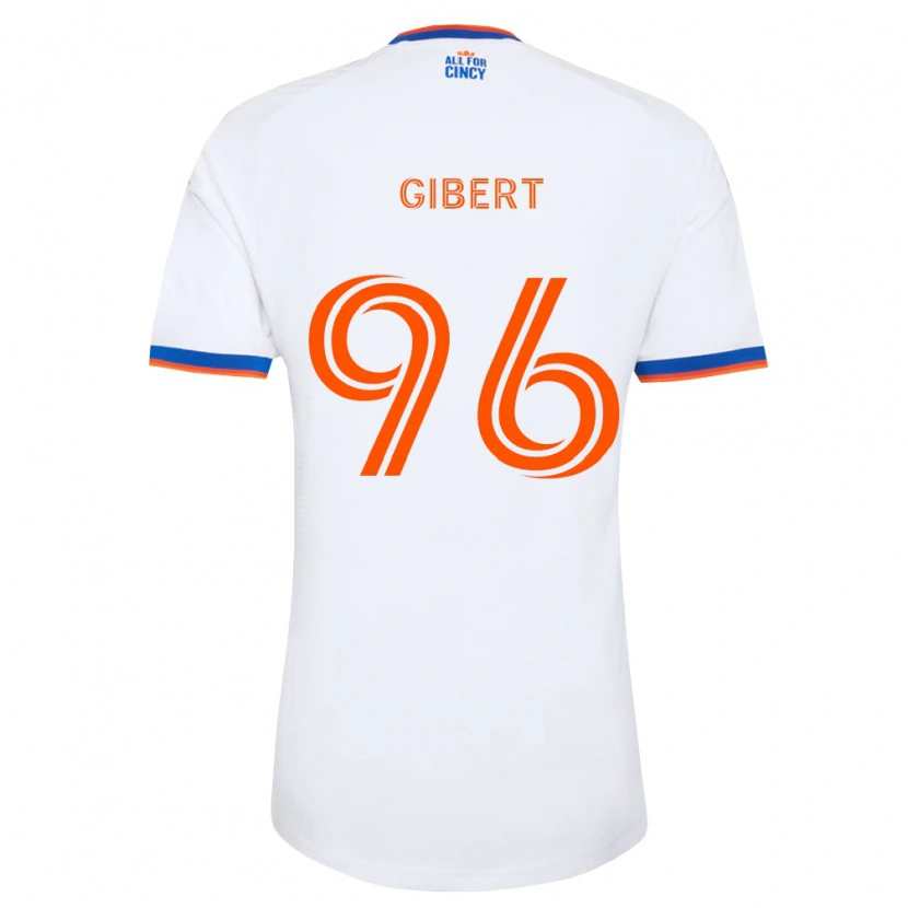 Danxen Barn Gaël Gibert #96 Hvit Marineblå Oransje Bortetrøye Drakt Trøye 2026/27 Skjorter T-Skjorte