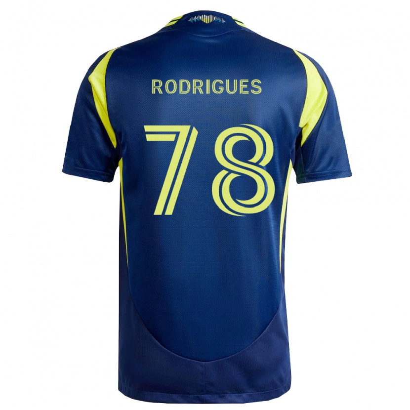 Danxen Barn Giuliano Rodrigues #78 Gul Marineblå Bortetrøye Drakt Trøye 2026/27 Skjorter T-Skjorte