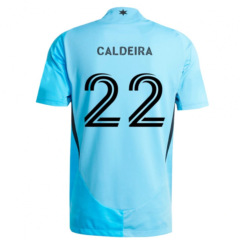 Danxen Barn Marcus Caldeira #22 Lyseblå Svart Bortetrøye Drakt Trøye 2026/27 Skjorter T-Skjorte