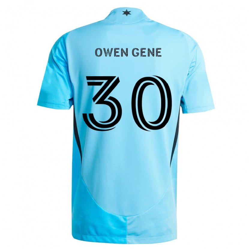 Danxen Barn Owen Gene #30 Lyseblå Svart Bortetrøye Drakt Trøye 2026/27 Skjorter T-Skjorte