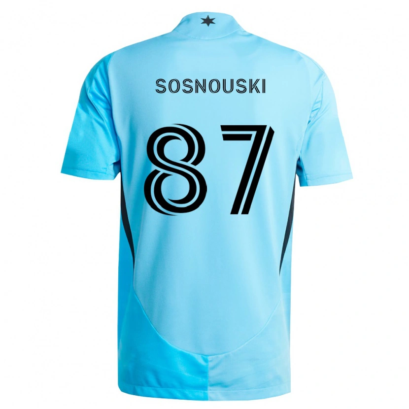 Danxen Barn Justin Sosnouski #87 Lyseblå Svart Bortetrøye Drakt Trøye 2026/27 Skjorter T-Skjorte