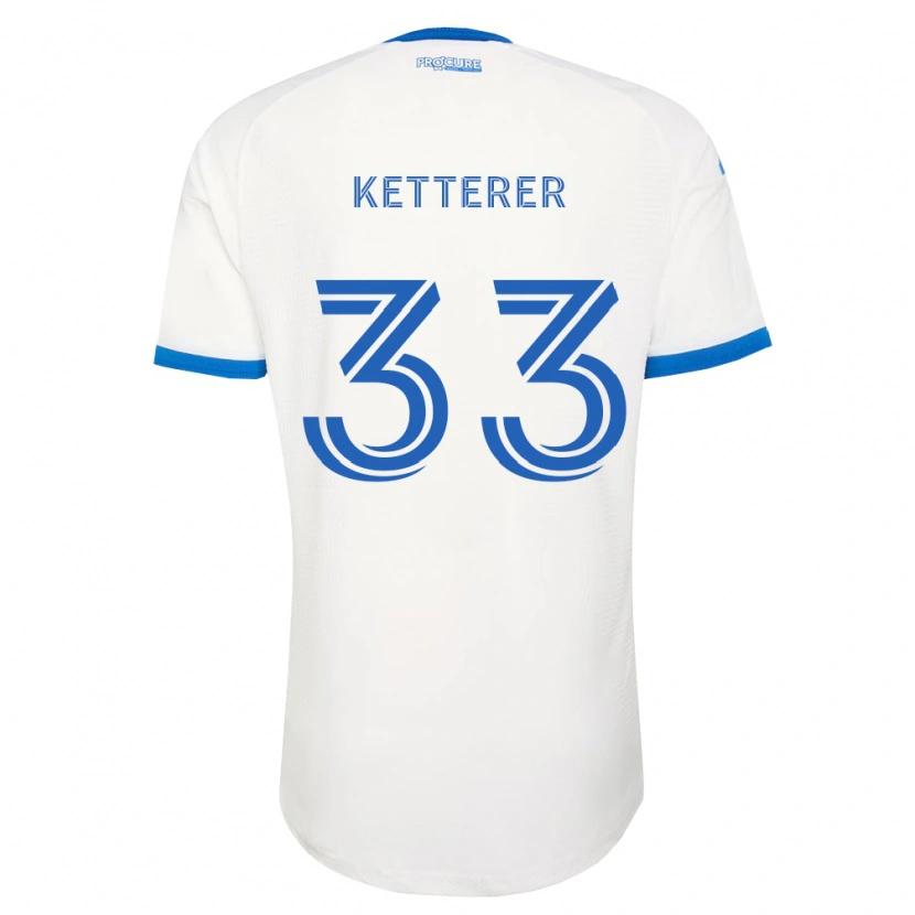Danxen Barn Logan Ketterer #33 Himmel Blå Hvit Bortetrøye Drakt Trøye 2026/27 Skjorter T-Skjorte