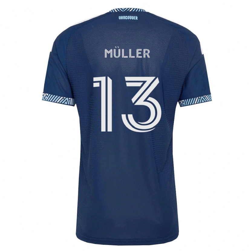 Danxen Barn Thomas Müller #13 Dyp Blå Hvit Bortetrøye Drakt Trøye 2026/27 Skjorter T-Skjorte