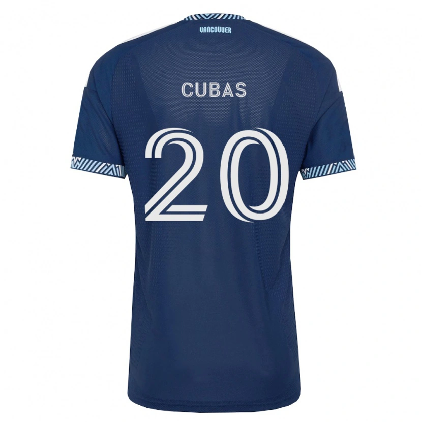 Danxen Barn Andrés Cubas #20 Dyp Blå Hvit Bortetrøye Drakt Trøye 2026/27 Skjorter T-Skjorte